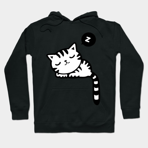 Kitten Sleeping Hoodie by linesdesigns